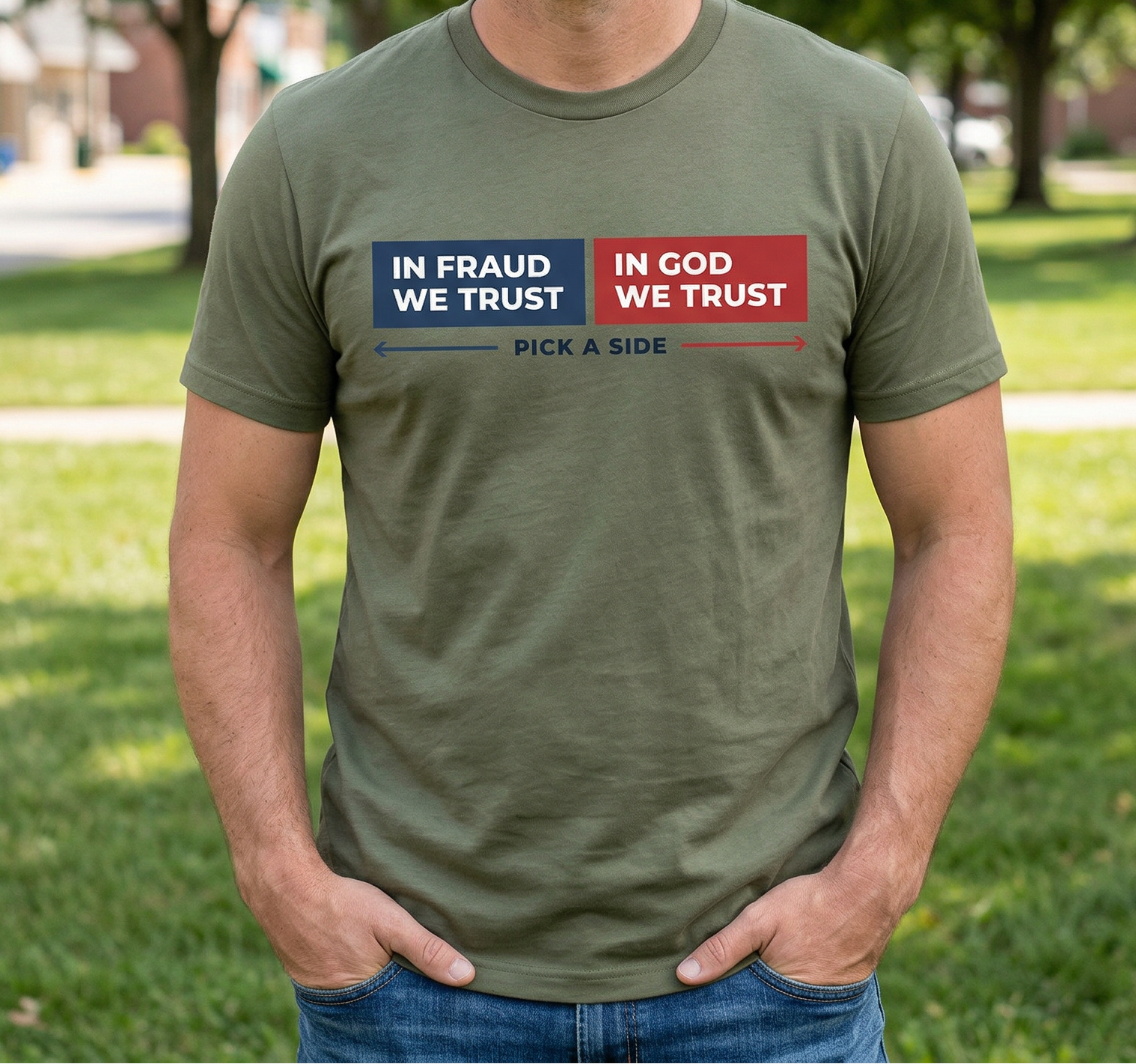 Pick A Side — In Fraud We Trust / In God We Trust