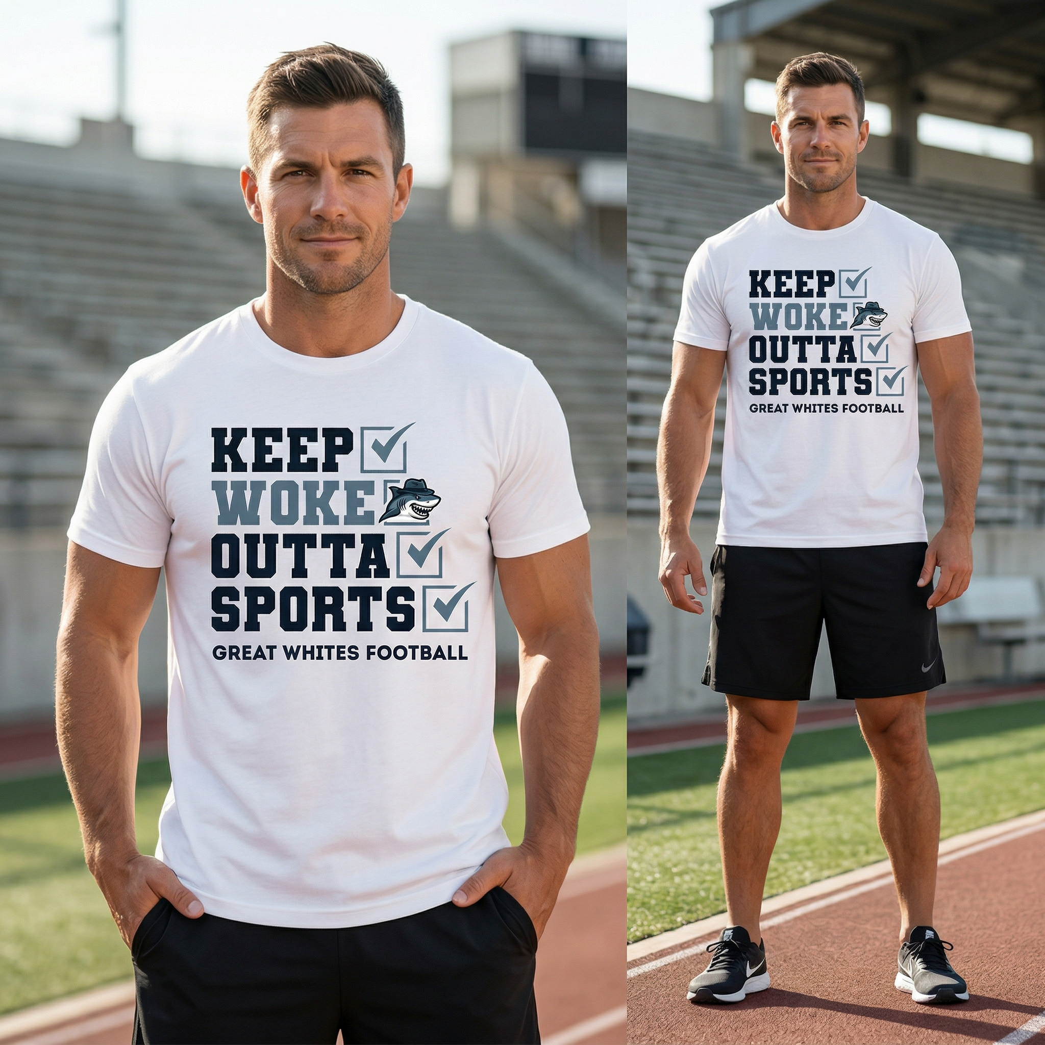 Keep Woke Outta Sports — Great Whites Football